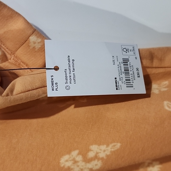 Sonoma Short Sleeve Sweater Top NWT Size 1X - Picture 4 of 6